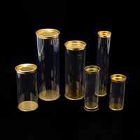 Boîte de rangement alimentaire transparente pour biscuits et gâteaux, emballage en plastique, boîte à biscuits cylindrique en plastique