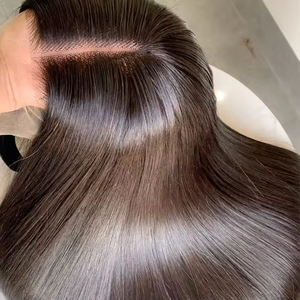 Perruque frontale 13x6 en cheveux humains HD transparents sans colle, 100% vierges vietnamiens, cuticules alignées, longues – Vente en gros usine - Product Image 3
