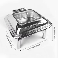 Marmite commerciale en acier inoxydable personnalisable chauffe-aliments durable en bois pour hôtels restaurants self-service carburant restauration