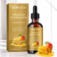 Gouttes de glycinate de magnésium liquide OEM/ODM avec L-théanine et Ashwagandha pour adultes : Soutien au sommeil, relaxation, soulagement du stress, apaisement