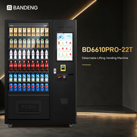 BANDENG 6610Pro 22T Unité de distribution de snacks et boissons avec capacité de levage, conçue pour 54 sélections de produits, idéale pour les projets de merchandising commercial
