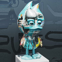 Moche Caneton Sculpture Peint Résine Statue Oiseau Oeuvre Décorative Intérieur Jouets Fabricant Conception Personnalisé Dessin Animé