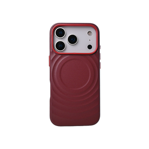 เคสโทรศัพท์หนังแท้ลาย Ripple ดีไซน์ปี 2025 สัมผัสนุ่มคล้ายผิวจริง ลายคลื่น ทำมือ กันกระแทก สำหรับ <span class=keywords><strong>iPhone</strong></span> 17 Pro Max - Product Image 1