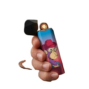 Long-lasting Tornado Model Slim Metal USB 15K <b>Lighter</b> Electronic Rechargeable <b>Windproof</b> Flameless Gadget with Fast Charging - Product Image 5