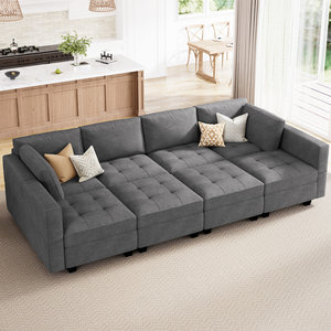 Canapé d'angle modulaire Mario, design moderne et pliable, en <span class=keywords><strong>tissu</strong></span> bouclé et velours, idéal pour les salons <span class=keywords><strong>Boconcept</strong></span> - Product Image 1