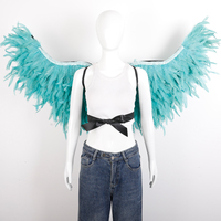 Nouvelles ailes en plumes rose vif de grande taille pour Halloween, cosplay, fête, costume, accessoire de photographie, ailes d'ange en plumes