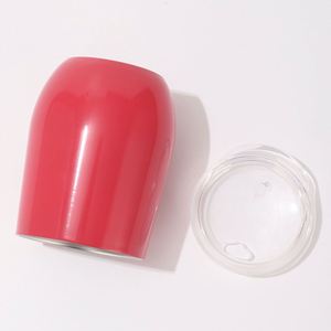 In Stock 12oz Double Wall Stemless Stainless Steel Wine Tumbler Insulated Vacuum <b>Egg</b> Shape Mugs Cup Wine Glass with Lids - Product Image 4