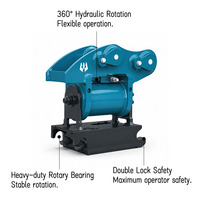 Attache rapide hydraulique inclinable We-Attach WQCT-S40A, rotateur rapide à 360°, pour mini-pelles de 2 à 6 tonnes, à vendre