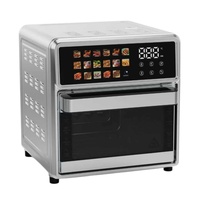 Horno Freidora de Aire Digital de Acero Inoxidable Premium de 8L, 1700W, Puerta de Cristal Completa, 12 Preajustes, Antiadherente PTFE