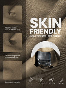 <span class=keywords><strong>Camicia</strong></span> Casual Traspirante da Uomo con Maniche Arrotolabili per Pesca, Caccia ed Escursionismo - Product Image 3