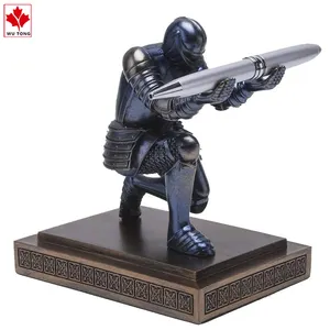 Custom Knight Pen Holder Resin Soldier Pen Holder Stationery Table Decor Gift