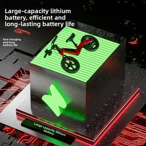 Vélo d'équilibre électrique en magnésium approuvé CE et CPSC pour enfants de 3 à 12 ans, 3 vitesses 5/10/15 km/h, moteur 120W, 360 °   Guidon rotatif - Product Image 3