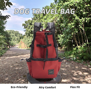 सबसे ज्यादा बिकने वाले बड़े कुत्ते बैकपैक कैरियर लुभावनी पॉलिएस्टर पालतू यात्रा बैग के लिए जिपर बंद के साथ - Product Image 2