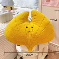 Jouets en peluche personnalisés Nouveauté Automne : Peluche feuille d'érable et feuille de ginkgo, rembourrée en éponge, coussin réconfortant et pendentif décoratif pour la maison