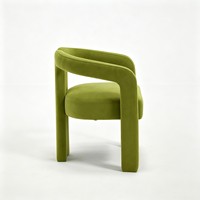 Chaise de salle à manger ergonomique moderne en velours, fauteuil d'appoint rembourré avec structure en bois massif pour la maison, l'école, l'hôtel et l'appartement