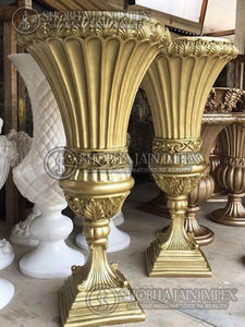 Pot de fleurs en fibre de verre Jali Theme pour fleurs artificielles et décoration de jardin, design moderne léger, vente en gros OEM ODM - Product Image 4