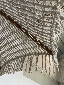 Sombrilla <span class=keywords><strong>LA</strong></span> CONCHA de 9 pies, Parasol de Macramé, Tejido a Crochet, con Borlas, Parasol de Patio con Borlas, Toldo Tejido - Product Image 4