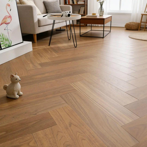 Suelo de Madera Contrachapada de Nogal Negro de Tres Capas, Pintado a Mano, Grado ABC, con Sistema T&G de 18 mm, Diseño en Espiga, para Sala de Estar, AS2047 - Product Image 5