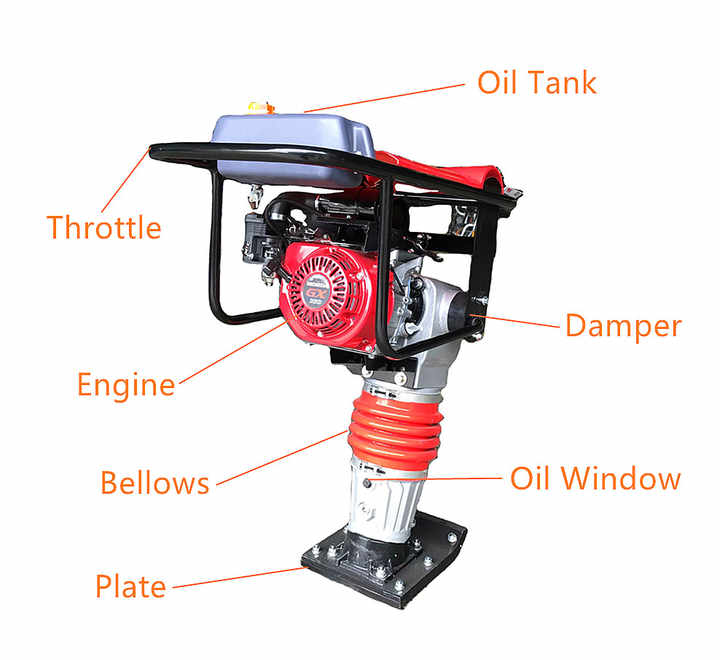 Building Construction Tools and Equipment Machinery Tamping Rammer High Quality Earth Rammer Compactor Jack Hammer Tamping