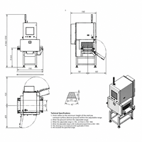 Máquina de Rayos X para Alimentos con Estructura de Acero Inoxidable 304, Fácil de Limpiar, Diseño Higiénico de Grado Alimenticio, Núcleo PLC, 1 Año de Garantía
