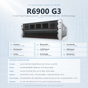 Servidor en Rack R6900 G3 4U DDR4 para Virtualización, Bases de Datos, Servidores en la Nube, Seguridad, Renderización Gráfica * El R6900 G3 es un Servidor de 4U de Cuatro Nodos - Product Image 1