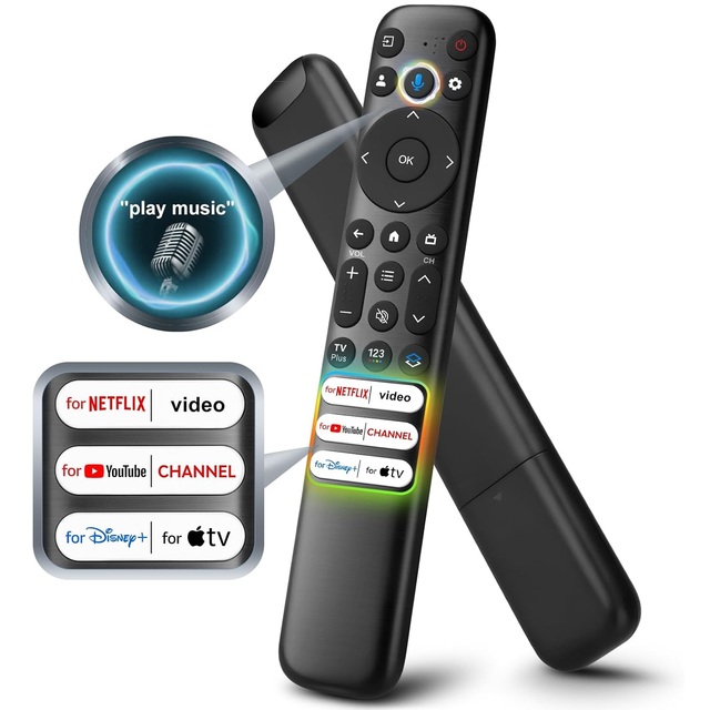 Voice Remote Control Suitable for TCL Google TV Remote Control Replacement RC813 Compatible with TCL Smart TV QM8/QM7/S5series