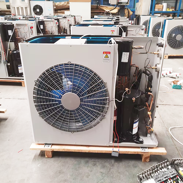 5HP Energy Saving Automatic Scroll Refrigeration Cold Room Condensing Compressor Unit with Blower Motor & Gear