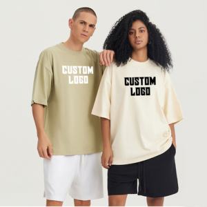 Ropa de lujo a granel para hombres Camisetas con logotipo personalizado de gran tamaño Fabricantes al por mayor Peso pesado Cuello grueso Venta al por mayor Algodón en blanco - Product Image 1