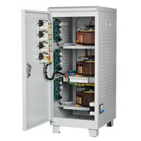Régulateur de tension CA entièrement automatique haute précision WF.EL TNS-15KVA SVC triphasé à servomoteur avec affichage numérique 380V Cuivre