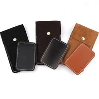 Montre anti-velours portable anti-poussière en plein air pour les voyages montre en cuir de vachette faux daim sac de rangement montre à coussin vente en gros