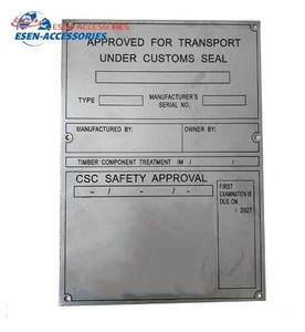 Container Standard ISO Marca ESEN con Logo CSC Durata 25 Anni 0,8m Prodotto in Cina Materiale Acciaio Marcatura Container - Product Image 3