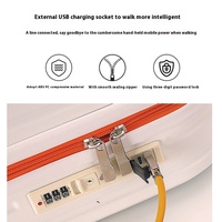 Valises de petit avion de luxe de 20 pouces Ensembles de bagages avec chargeur USB Porte-gobelet Logo personnalisé Cosmétiques Fermeture à glissière Vente en gros