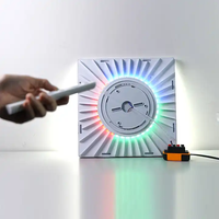 Plafonnier carré LED 28W avec télécommande à changement de couleur RVB, chambre à coucher, salon, lumière à intensité variable Bluetooth