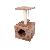 Arbre à chat interactif en sisal et peluche courte, écologique, de luxe moderne, avec maison en bois et griffoir, vente en gros pour fabricants