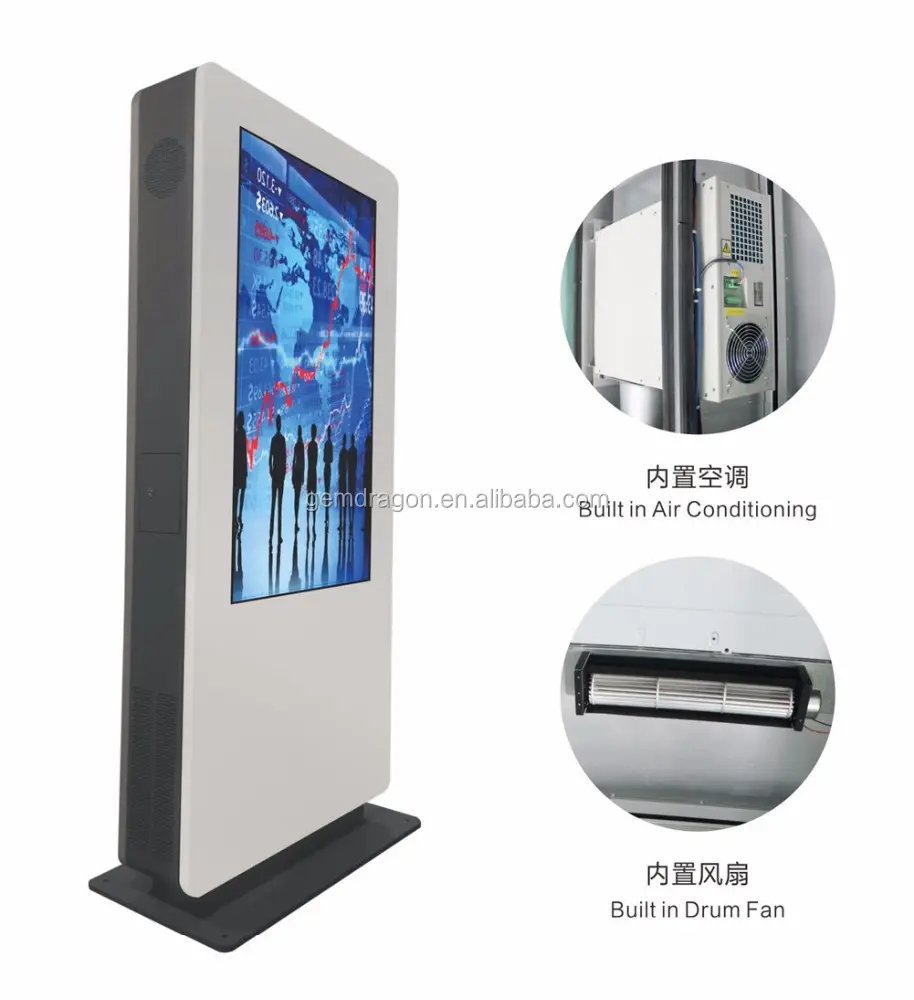 Schermo del proiettore esterno TFT segnaletica digitale LCD da 55 pollici con lettore pubblicitario con prezzo di fabbrica
