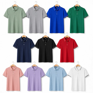 Polo de Seda Helada 195G con Logotipo Personalizado, Unisex, Cuello con Ribete, Transpirable, Uniforme de Golf para Equipos, Venta al por Mayor, 10 Colores, Azul Marino, Coral - Product Image 3