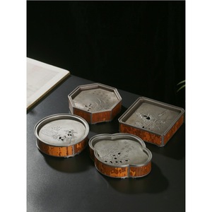 Chinese Style Pure Tin <b>Tea</b> Tray Irregular Shape Traditional Design For Kung Fu <b>Tea</b> <b>Set</b> Dry Brewing With Water Storage - Product Image 1