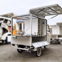Mini camion de crème glacée motorisée à 3 roues, avec vélo, vannes refroidies