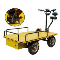 Carretilla Eléctrica de Plataforma con Batería de 4 Ruedas para Transporte de Mercancías Pesadas de 1 Tonelada, al Mejor Precio
