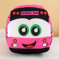 Coussin en peluche voiture de dessin animé pour la maison, jouet en peluche doux en forme de petite voiture, coussin décoratif, jouet puzzle pour enfants, cadeau