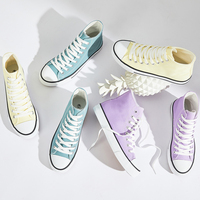 XRH Factory Wholesale High Top Classic All Blank Casual Canvas Sneaker Custom Women White Canvas Shoes for Men Women