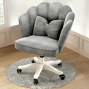 Chaise de maquillage Zxm, style luxe léger, pour chambre de fille, tabouret de coiffeuse, chaise simple à dossier en forme de pétale, tendance Instagram - Product Image 4