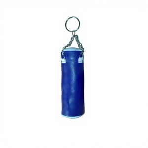 Équipement de boxe professionnel - Mini sac de frappe personnalisé avec logo, porte-clés en cuir véritable PU, gants de boxe imprimés - Product Image 2