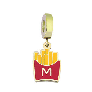 HB902 Abalorios Colgantes de Acero Inoxidable con Diseño de Anime y Dibujos Animados, Colgante Esmaltado de Hello Kitty y Mickey con Orificio Grande, Charm para Pulseras DIY y Joyería - Product Image 3