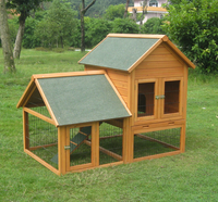 Grande niche en fil de bois pour lapin, Cage d'extérieur avec plateau coulissant