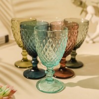 Vente chaude élégant rétro Highball verre en gros pour le vin pour le champagne ou les boissons alcoolisées élégant Design coloré