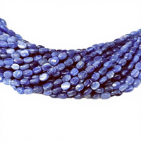Perles en vrac de kyanite naturelle de forme ovale 6*8 mm, pierre brésilienne, modèle 485, agate naturelle de guérison, perles en vrac S
