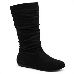 Nouvelle Arrivée EVKOODANCE – Bottes Femme Souples et Décontractées à Talon Plat, Mi-Mollet, Sous le Genou - Product Image 1
