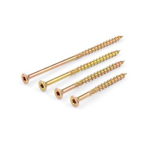 สกรูหัวจมเหล็กชุบสังกะสีเหลือง M3.5 ของ Saitong Hardware ได้รับการรับรองมาตรฐาน TUV สำหรับแผ่นชิปบอร์ด สำหรับงานระบบ HVAC - Product Image 1