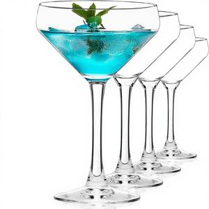 Juego de 4 <span class=keywords><strong>Vasos</strong></span> de Cóctel de <span class=keywords><strong>Cristal</strong></span> Premium Soplado a Mano, Sin Plomo, para Bar, Cosmopolitan, Manhattan, Gimlet, Pisco Sour, 12 oz - Product Image 1